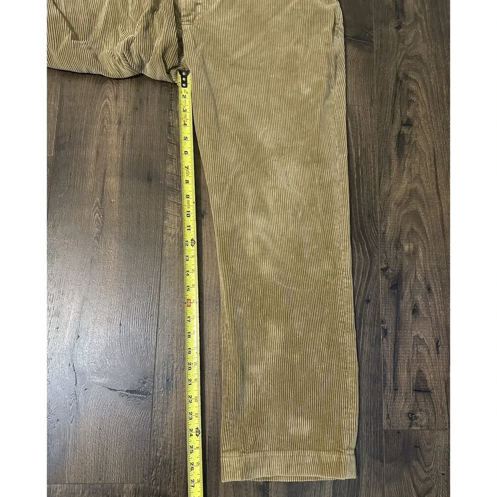 Vintage Polo Ralph Lauren Men's 38x30 Brown Heavy Corduroy Andrew Pant Flat 90s